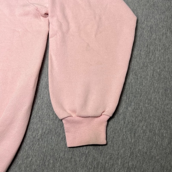 Vtg 1986 Hanes Ski Club Screen Print Pink Sweatshirt | Size XL | Made in USA - Picture 7 of 13